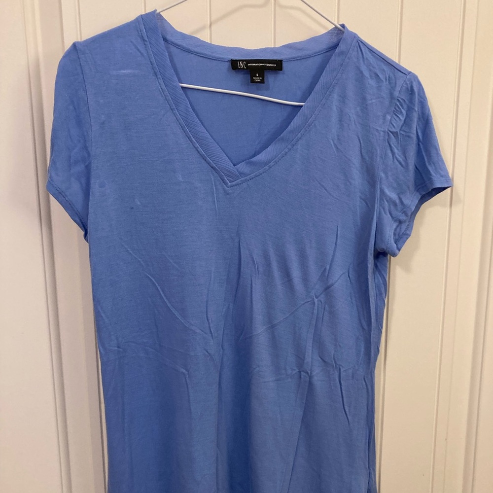 INC knit Tee with chiffon trim